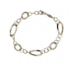 BRACCIALE DONNA CATENA IN ORO BIANCO 18 KT