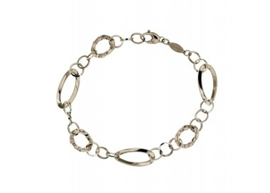 BRACCIALE DONNA CATENA IN ORO BIANCO 18 KT