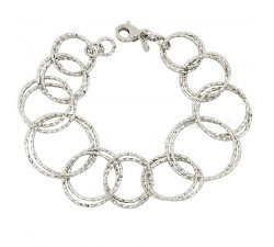 BRACCIALE CATENA DONNA IN ORO BIANCO 18 KT