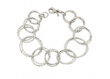 BRACCIALE CATENA DONNA IN ORO BIANCO 18 KT