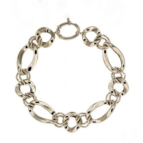 BRACCIALE DA DONNA A CATENA IN ORO BIANCO 18 KT