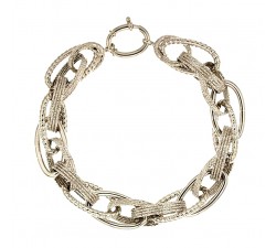 BRACCIALE DA DONNA A CATENA IN ORO BIANCO 18 KT