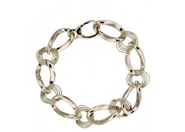 BRACCIALE DA DONNA A CATENA IN ORO BIANCO 18 KT