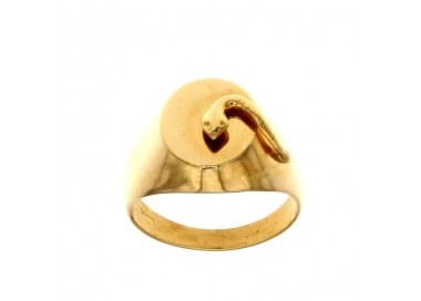 ANELLO UOMO IN ORO GIALLO 18 KT CON SERPENTE