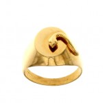 ANELLO UOMO IN ORO GIALLO 18 KT CON SERPENTE