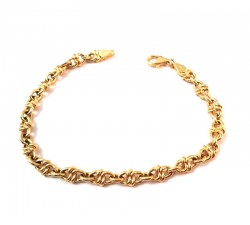 BRACCIALE UNISEX A CATENA IN ORO GIALLO 18 KT