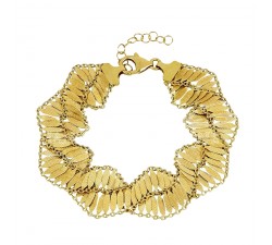 BRACCIALE DA DONNA INTECCIATO IN ORO GIALLO 18 KT