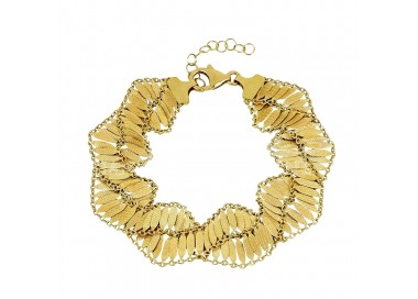 BRACCIALE DA DONNA INTECCIATO IN ORO GIALLO 18 KT