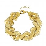 BRACCIALE DA DONNA INTECCIATO IN ORO GIALLO 18 KT