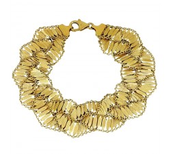 BRACCIALE DA DONNA INTECCIATO IN ORO GIALLO 18 KT