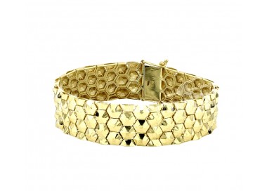 BRACCIALE DONNA TAPPETO IN ORO GIALLO 18 KT