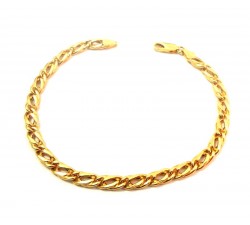 BRACCIALE CATENA DA UOMO IN ORO GIALLO 18 KT