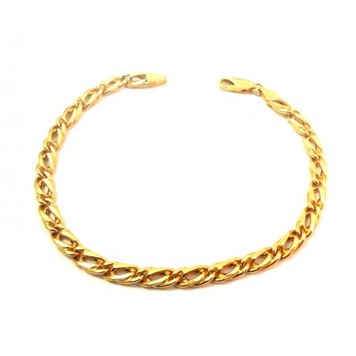 BRACCIALE CATENA DA UOMO IN ORO GIALLO 18 KT