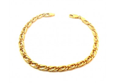 BRACCIALE CATENA DA UOMO IN ORO GIALLO 18 KT