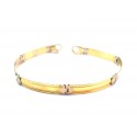 BRACCIALE DA UOMO IN ORO GIALLO E BIANCO 18 KT 