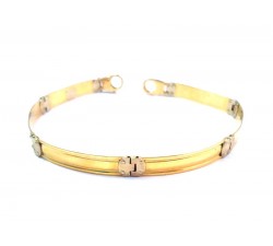 BRACCIALE DA UOMO IN ORO GIALLO E BIANCO 18 KT 