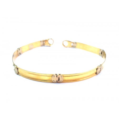 BRACCIALE DA UOMO IN ORO GIALLO E BIANCO 18 KT 