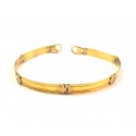 BRACCIALE DA UOMO IN ORO GIALLO E BIANCO 18 KT 