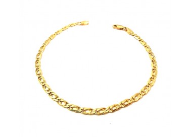 BRACCIALE CATENA DA UOMO IN ORO GIALLO 18 KT 