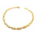 BRACCIALE CATENA UNISEX IN ORO GIALLO 18 KT