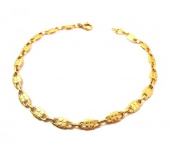 BRACCIALE CATENA UNISEX IN ORO GIALLO 18 KT 