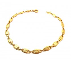 BRACCIALE CATENA UNISEX IN ORO GIALLO 18 KT