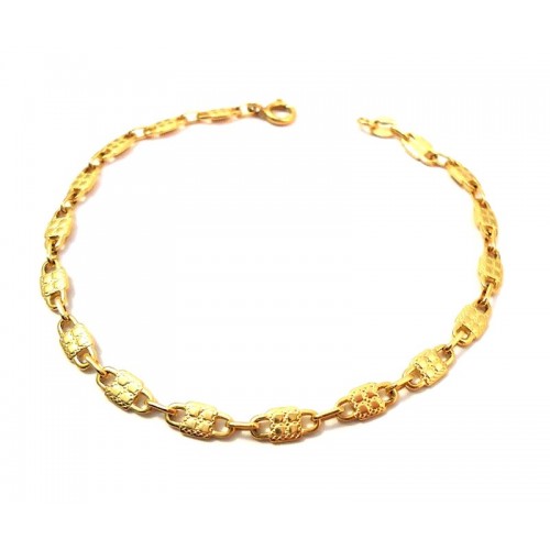 BRACCIALE CATENA UNISEX IN ORO GIALLO 18 KT 