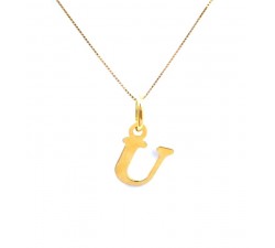 COLLANA IN ORO GIALLO 18 KT CON LETTERA INIZIALE 