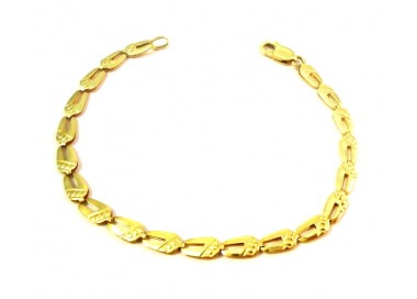 BRACCIALE UNISEX IN ORO GIALLO 18 KT 