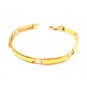 BRACCIALE IN ORO GIALLO 18 KT CON ZIRCONI BIANCHI