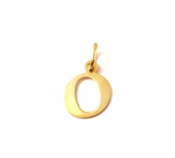 CIONDOLO LETTERA O IN ORO GIALLO 18 KT + COLLANA IN OMAGGIO