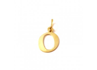 CIONDOLO LETTERA O IN ORO GIALLO 18 KT + COLLANA IN OMAGGIO