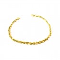 BRACCIALE DA DONNA IN ORO GIALLO 18 KT MODELLO CORDA