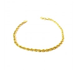 BRACCIALE DA DONNA IN ORO GIALLO 18 KT MODELLO CORDA