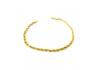 BRACCIALE DA DONNA IN ORO GIALLO 18 KT MODELLO CORDA