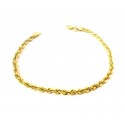 BRACCIALE DA DONNA IN ORO GIALLO 18 KT MODELLO CORDA