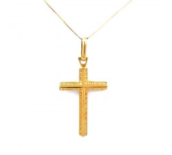 COLLANA CON CROCE IN ORO GIALLO 18 KT