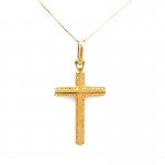 COLLANA CON CROCE IN ORO GIALLO 18 KT