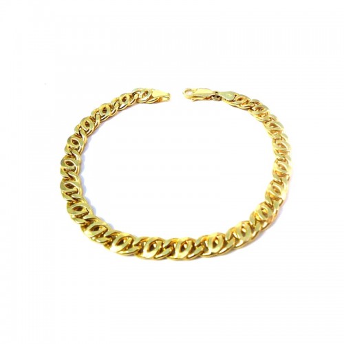 BRACCIALE UOMO CATENA IN ORO GIALLO 18 KT 