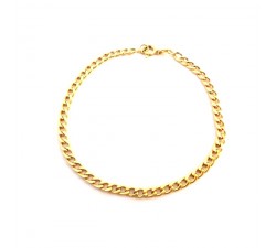 BRACCIALE CATENA DA UOMO IN ORO GIALLO 18 KT