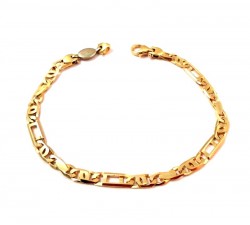 BRACCIALE CATENA DA UOMO IN ORO GIALLO 18 KT