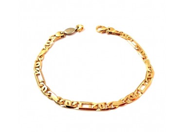 BRACCIALE CATENA DA UOMO IN ORO GIALLO 18 KT