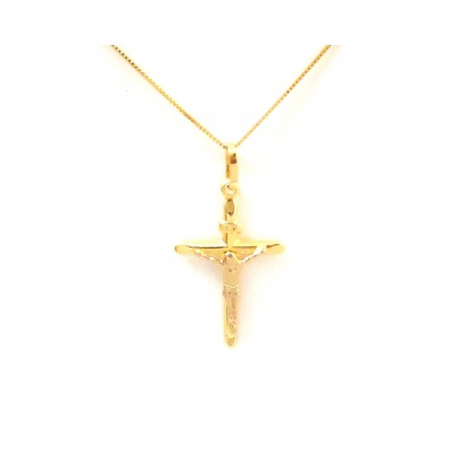 Collana Donna Oro Giallo 9kt Con Ciondolo Croce Ankh 45cm: Gioiello Etico In Elegante Confezione Regalo