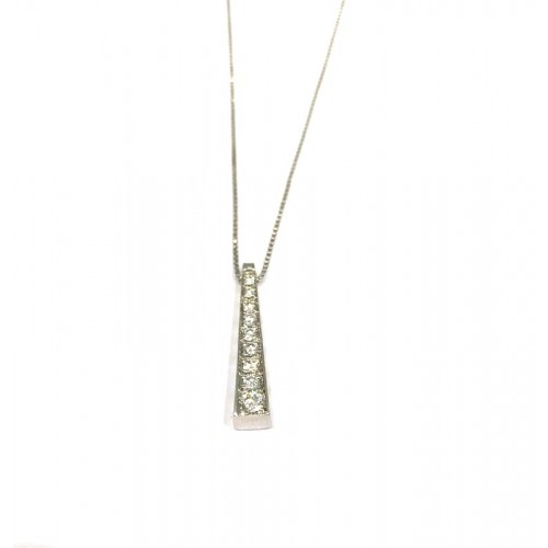 COLLANA DA DONNA IN ORO BIANCO 18 KT CON DIAMANTI TAGLIO BRILLANTE