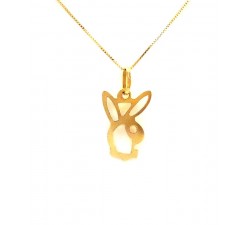 COLLANA IN ORO GIALLO 18 KT CON CONIGLIETTO