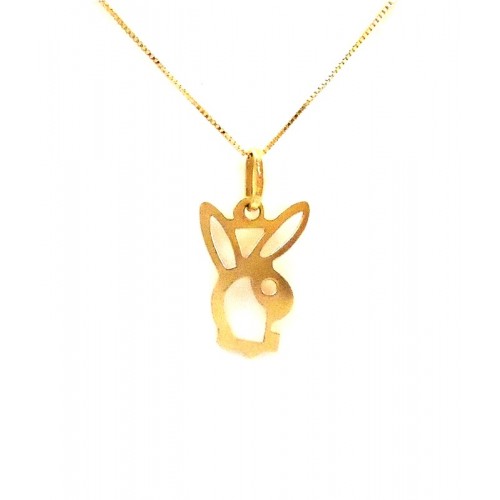 COLLANA IN ORO GIALLO 18 KT CON CONIGLIETTO