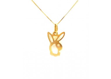 COLLANA IN ORO GIALLO 18 KT CON CONIGLIETTO