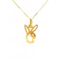 COLLANA IN ORO GIALLO 18 KT CON CONIGLIETTO