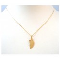 COLLANA UNISEX IN ORO GIALLO 18 KT CON MEZZO CUORE