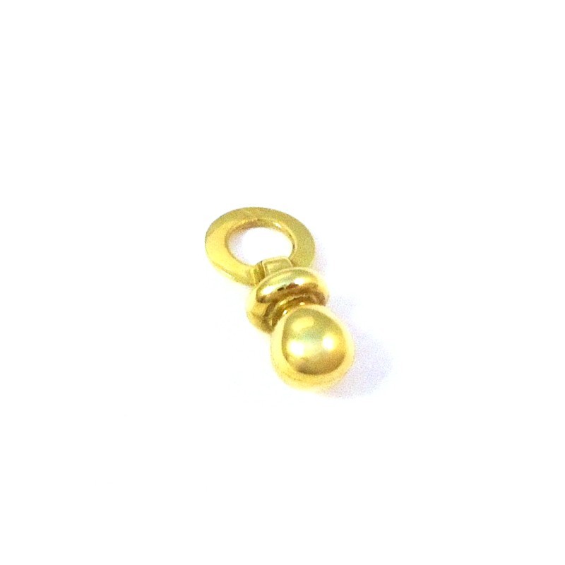 Ciondolo Chicco Di Caffè In Oro Giallo 18kt – Regalo Con Collana Laccio Inclusa